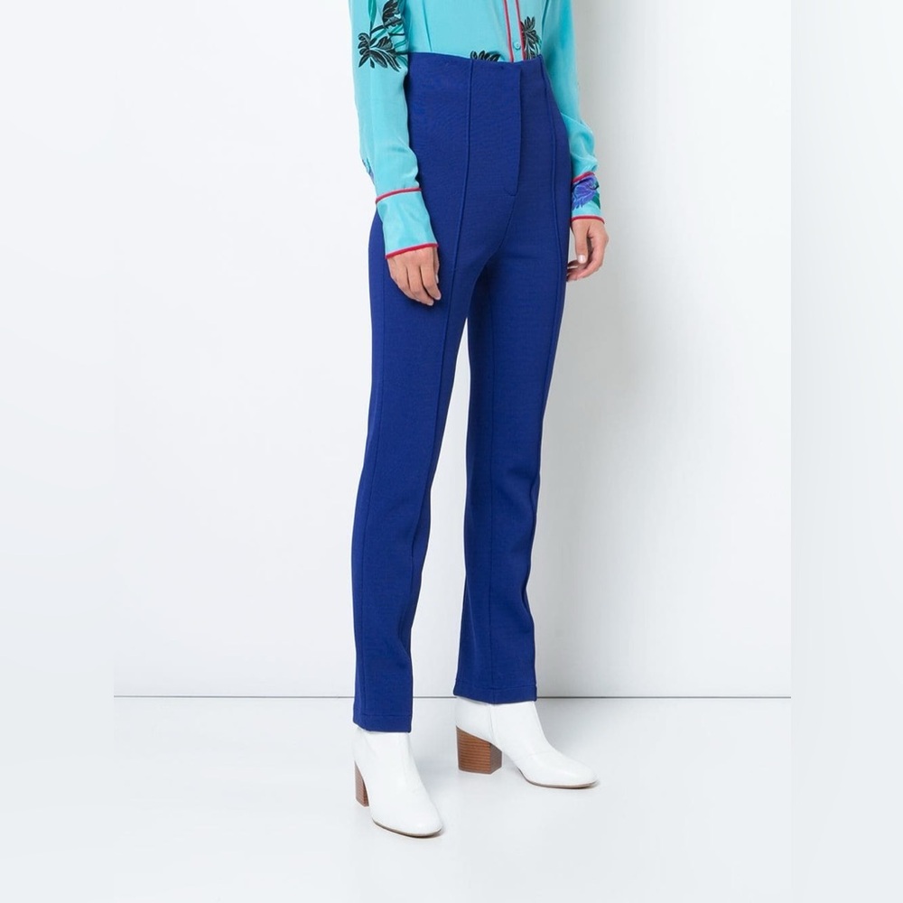 Diane Von Furstenberg High Waisted Skinny Trousers Indigo Blue size 14 Stretch